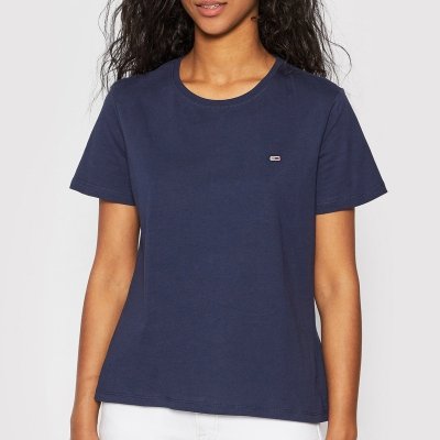 T-shirt Tommy Jeans koszulka 2 sztuki bluzka damska granatowa i biała