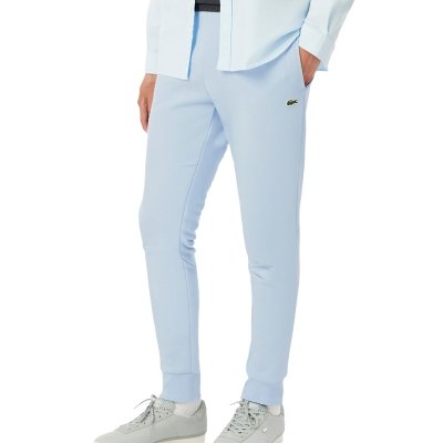 Lacoste komplet dresowy bawełniany błękitny męski spodnie bluza rozpinana z kołnierzykiem