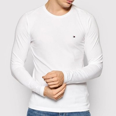 Longsleeve koszulka Tommy Hilfiger na długi rękaw męska biała