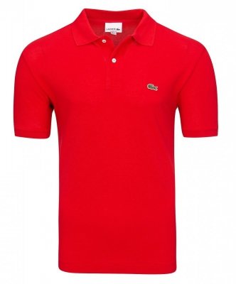 Polo polówka Lacoste męska czerwona z kołnierzykiem