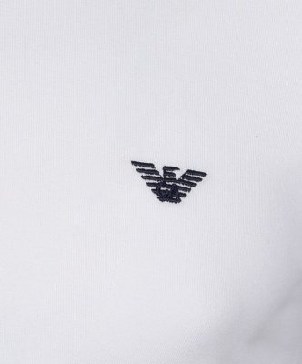 T-shirt Emporio Armani męska małe logo koszulka biała