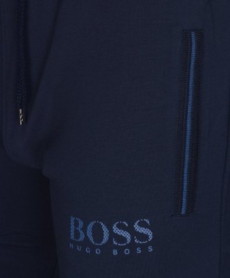 Komplet dresowy spodnie bluza Hugo Boss męski granatowy bluza ze stójką