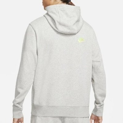 Bluza Nike męska kangurka szara wyszywane logo