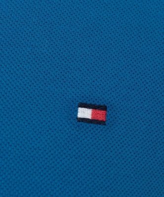 Polówka polo Tommy Hilfiger męska niebieska Regular Fit małe logo bawełniana