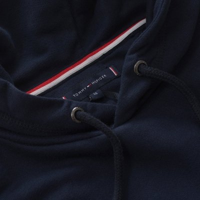 Bluza Tommy Hilfiger męska granatowa kangurka z kapturem