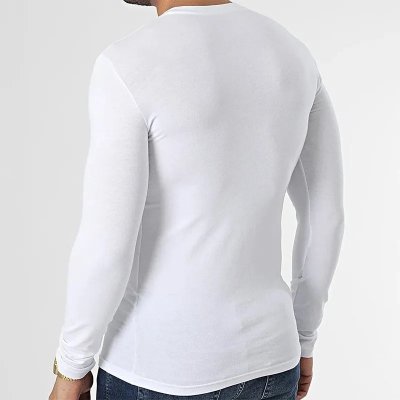 Emporio Armani longsleeve koszulka na długi rękaw męska biała