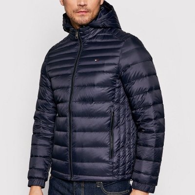 Kurtka męska Tommy Hilfiger jesień przejściowa granatowa z kapturem