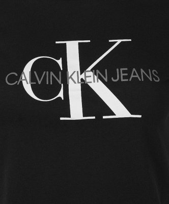 T-shirt koszulka Calvin Klein Jeans damska z okrągłym dekoldem czarna