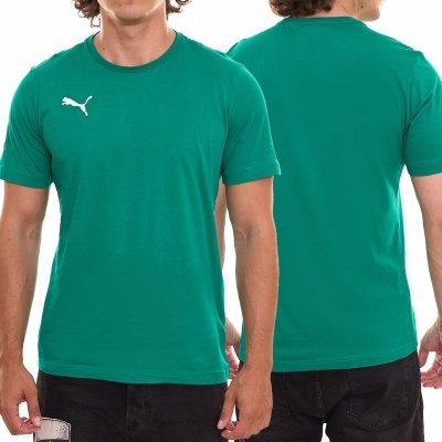 Puma t-shirt zielony koszulka męska na krótki rękaw logo na piersi