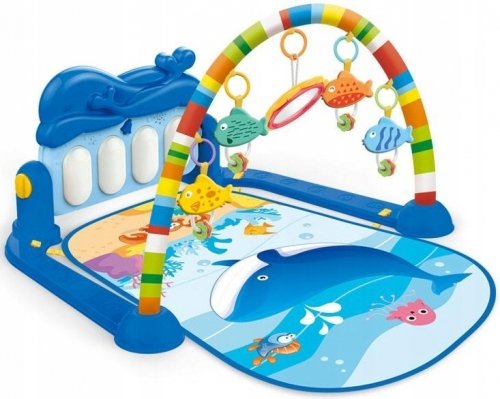 Interaktywna mata edukacyjna z pianinkiem duża dla dziecka z gryzakami