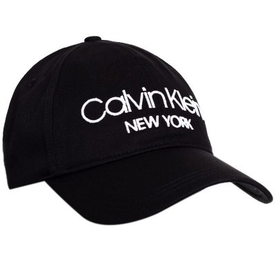 Czapka Calvin Klein z daszkiem unisex czarna duże logo