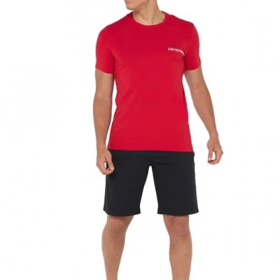 Emporio Armani t-shirt koszulka męska 2 sztuki czerwona i czarna