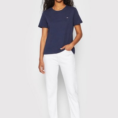 T-shirt Tommy Jeans koszulka 2 sztuki bluzka damska granatowa i biała