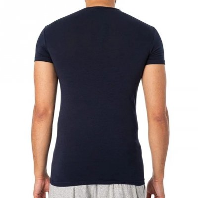 Emporio Armani t-shirt koszulka męska 2 sztuki granatowa i bordowa