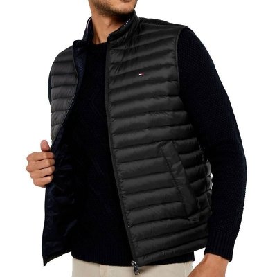 Tommy Hilfiger bezrękawnik czarny męski jesienny 