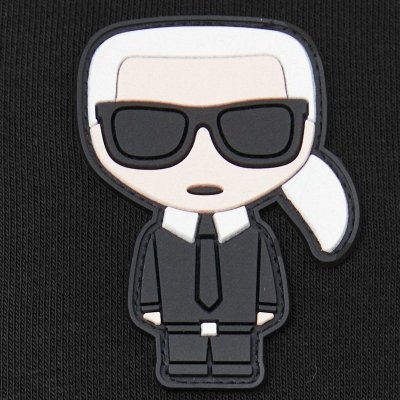 Bluza Karl Lagerfeld męska ze stójką rozpinana czarna