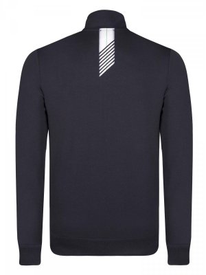 Bluza Emporio Armani EA7 męska czarna rozpinana ze stójką