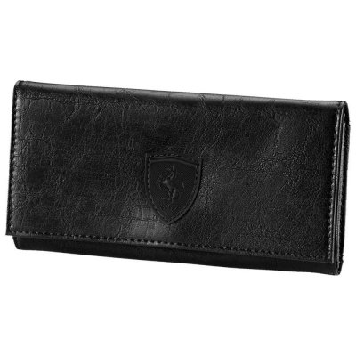 Puma Ferrari portfel damski czarny na bilon banknoty karty i dokumenty 