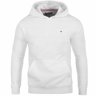 Bluza Tommy Hilfiger męska biała z kapturem bawełniana 