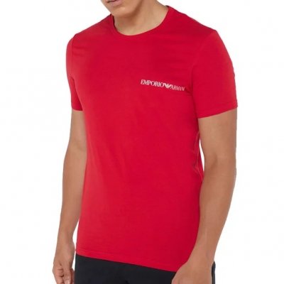 Emporio Armani t-shirt koszulka męska 2 sztuki czerwona i czarna