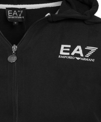 Bluza Emporio Armani EA7 męska czarna rozpinana z kapturem