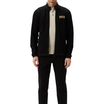 Bluza Emporio Armani EA7 męska czarna ze stójką rozpinana