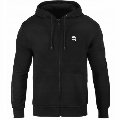 Bluza Karl Lagerfeld męska rozpinana z kapturem czarna