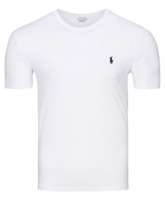 T-shirt męski Polo Ralph Lauren logo biały z krótkim rękawem