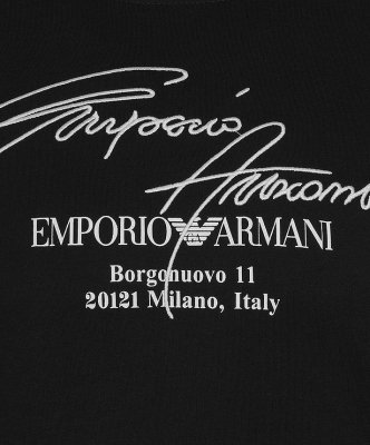 Bluza Emporio Armani męska czarna duże logo