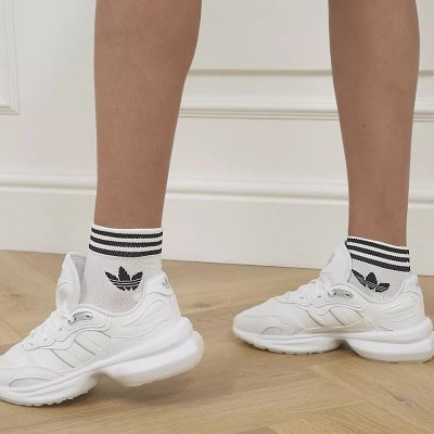 Skarpety 3 pary Adidas Trefoil za kostkę białe
