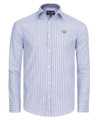 Koszula Armani Jeans w paski Regular Fit logo