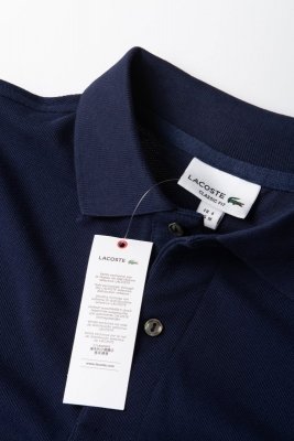 Polo polówka Lacoste męska granatowa z kołnierzykiem