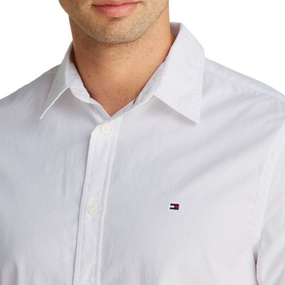 Koszula biała Tommy Hilfiger Slim Fit męska logo