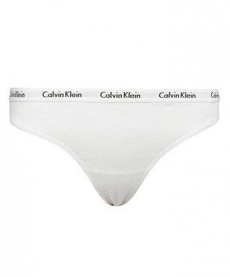 Calvin Klein stringi majtki damskie białe zestaw 3 sztuki