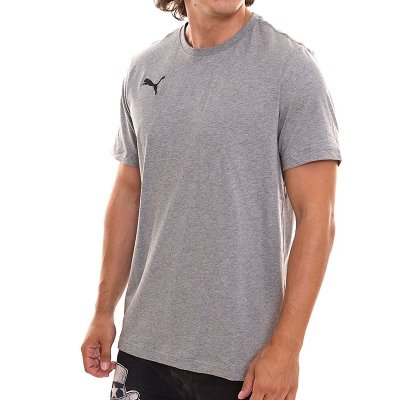 Puma t-shirt szara koszulka męska na krótki rękaw logo na piersi