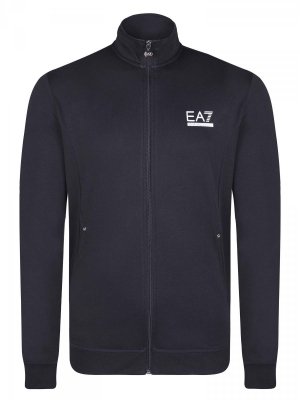 Bluza Emporio Armani EA7 męska czarna rozpinana ze stójką