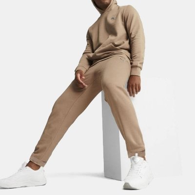 Puma spodnie bawełniane dresowe męskie brązowe beżowe