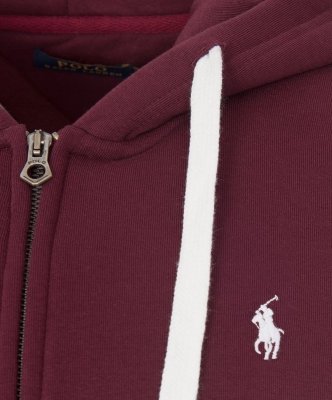 Ralph Lauren bluza męska rozpinana z kapturem bordowa