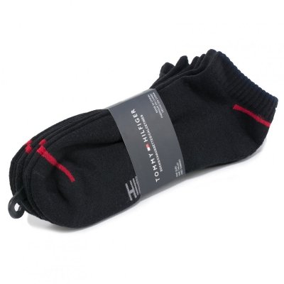 Tommy Hilfiger skarpety 3 pary krótkie stopki czarne