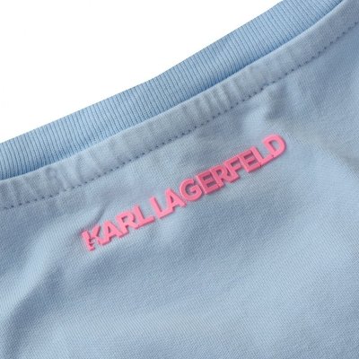 Karl Lagerfeld t-shirt koszulka damska logo na piersi błękitna