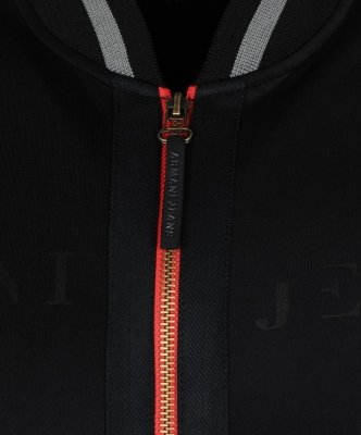 Armani Jeans bluza czarna męska logo rozpinana
