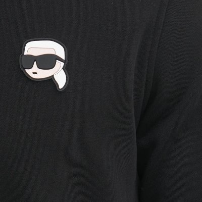 Bluza Karl Lagerfeld męska z kapturem czarna bawełniana