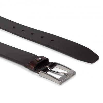 Pasek skórzany Tommy Hilfiger brązowy męski