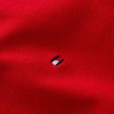 Polówka polo Tommy Hilfiger damska czerwona Slim Fit małe logo bawełniana