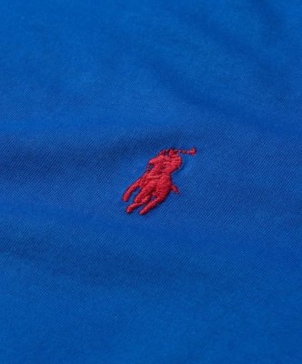 T-shirt męski Polo Ralph Lauren logo niebieski z krótkim rękawem