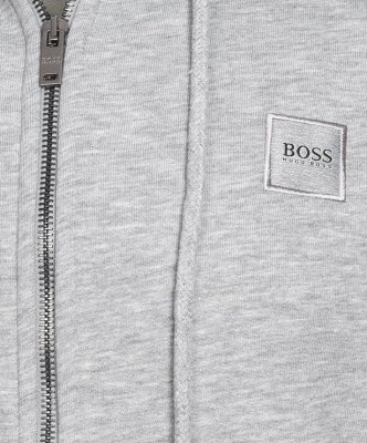 Bluza męska Hugo Boss szara rozpinana z kapturem bawełniana