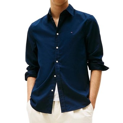 Koszula granatowa Tommy Hilfiger Slim Fit męska logo