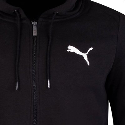 Puma bluza męska rozpinana czarna dresowa bawełniana