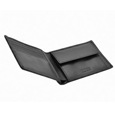 Portfel Hugo Boss Asolo męski czarny na bilon banknoty i karty skórzany