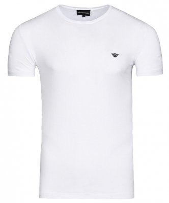 T-shirt Emporio Armani męska małe logo koszulka biała